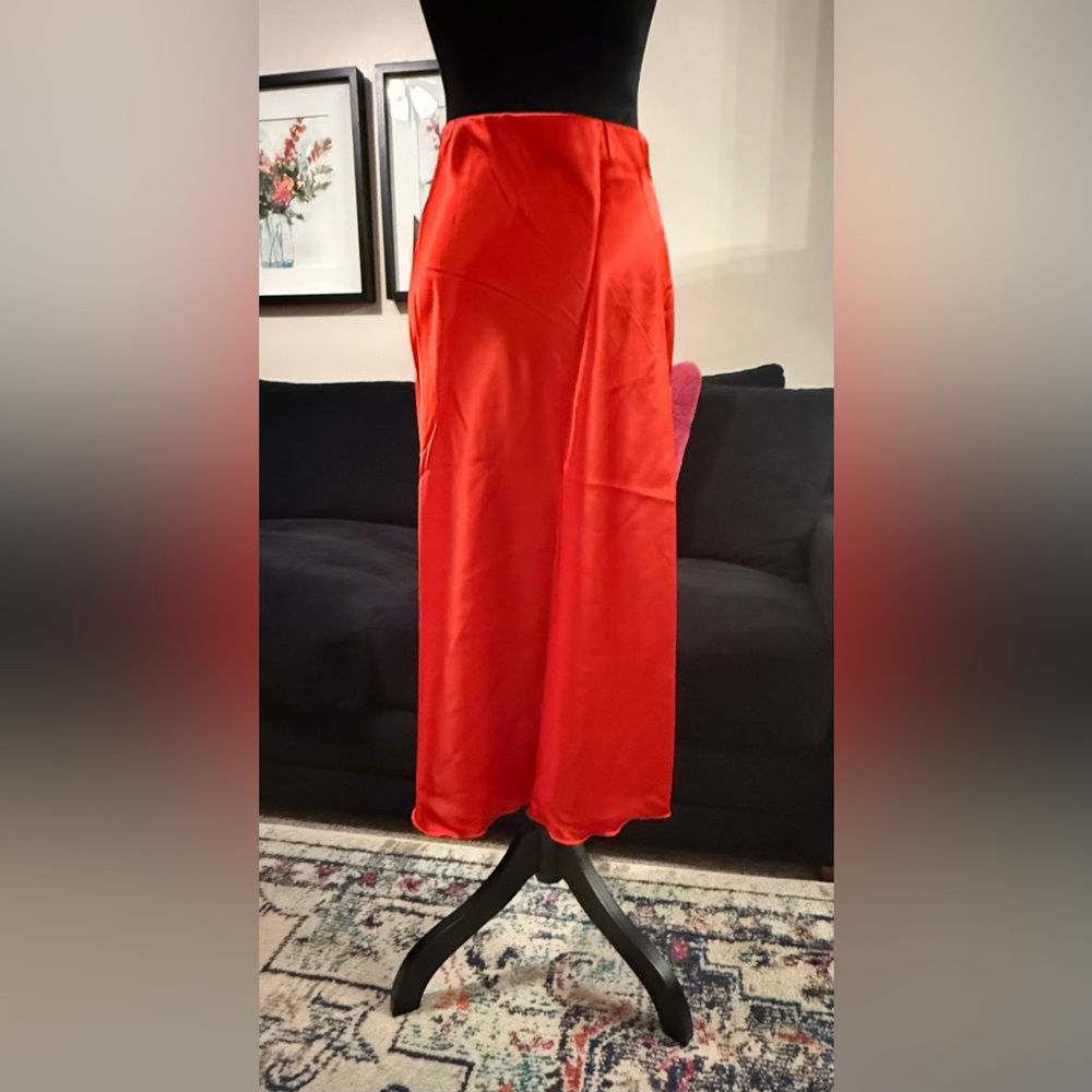 Express Vibrant Red Maxi Skirt - Picture 3 of 4